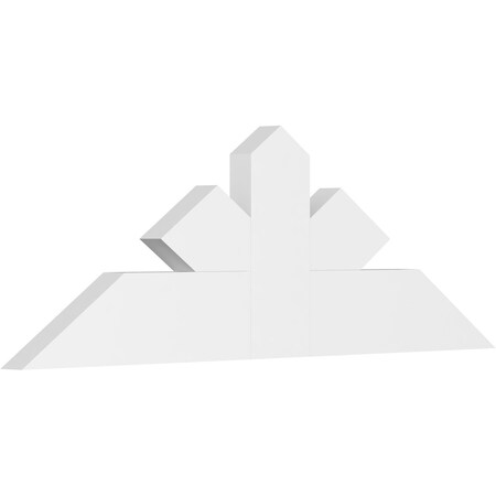 Ekena Millwork Saratoga Architectural Grade PVC Gable Bracket, 48"W x 16"H x 2"D x 6"F, 8/12 Pitch GBP048X16X0206SAR00